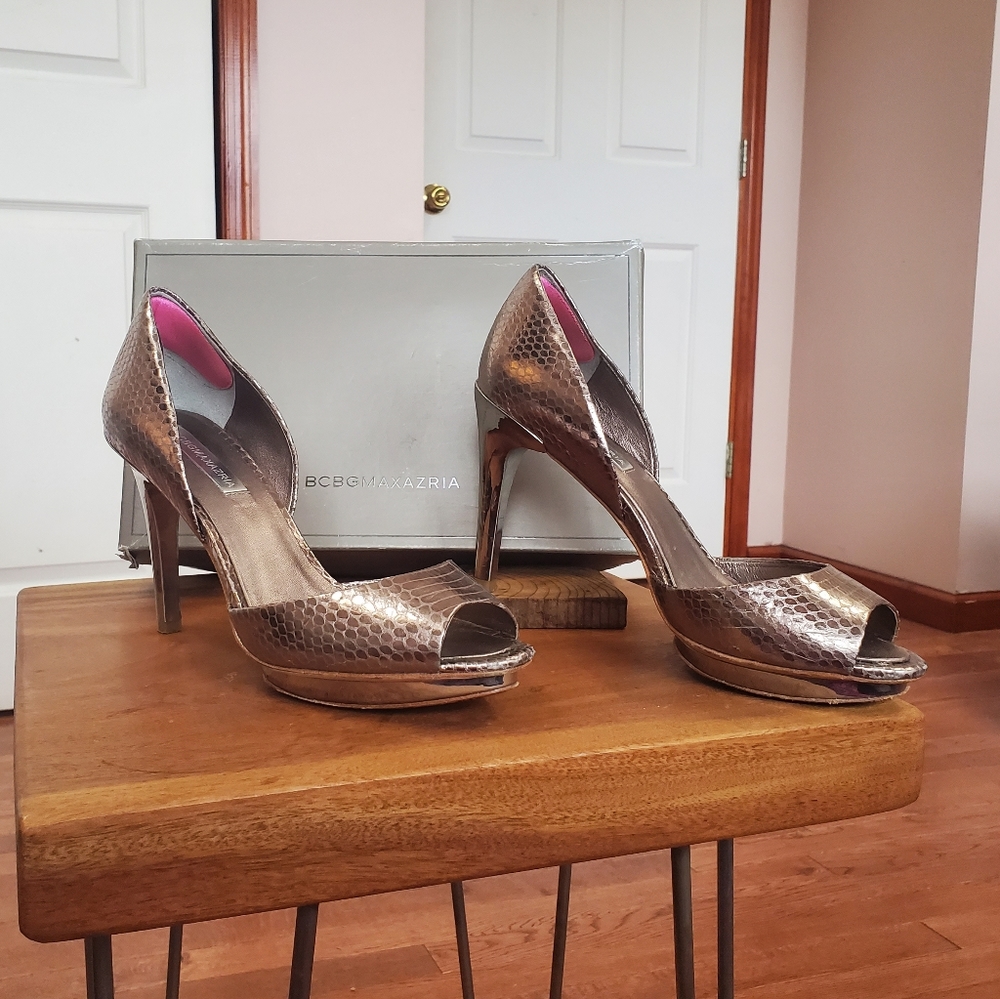 Metallic BCBGMaxAriza D'orsay High Heels